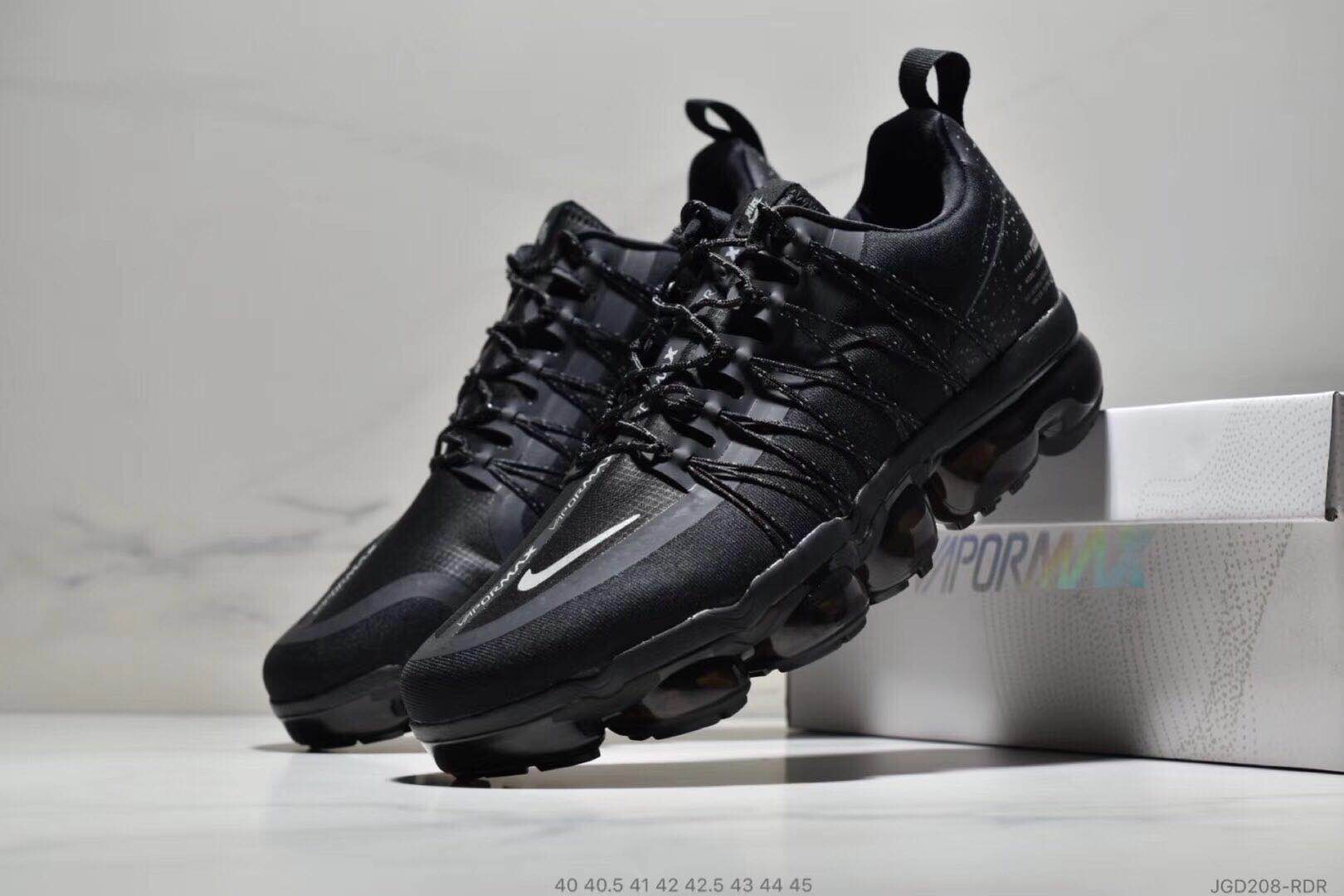 Men's 2019 Nike Air VaporMax All Black Shoes - Click Image to Close